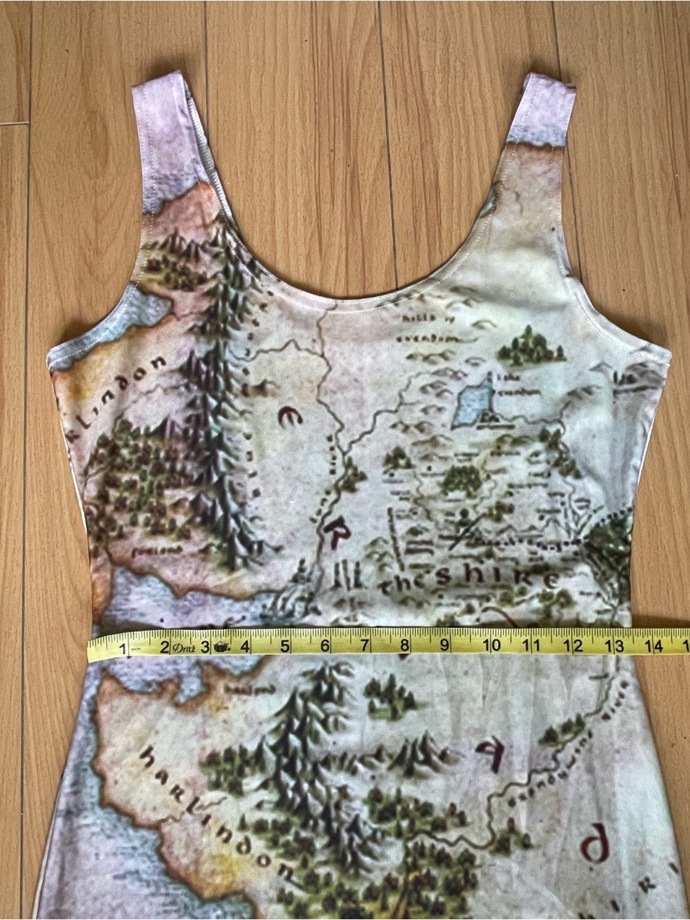 LOTR Middle Earth Map Print Tank Dress - Picture 2 of 3